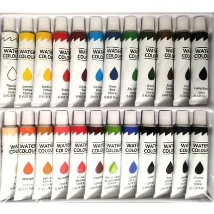 Set De Pinturas Acuarelas 24 Colores Surtidos Pomo De 12ml