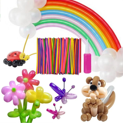 50 X Globo Largo N260 Liso Para Hacer Figuras Globoflexia