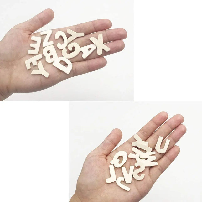 Abecedario De Madera 130 Letras Aprendizaje Didáctico Juego