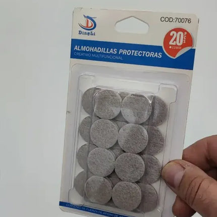 20 X Almohadilla Protectora Para Muebles Sillas Base 22mm