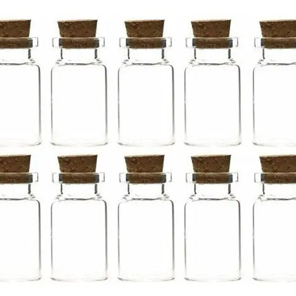 60 Botellitas Vidrio Con Tapa Corcho, Souvenir, 3 X 2cms