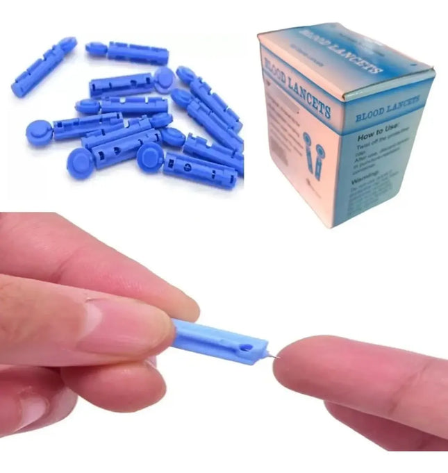 Lancetas Caja X 100 Unidad , Lanceta Estéril Glicemia Diabetes
