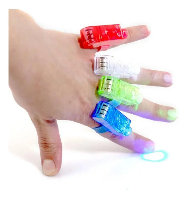 20 X Anillo Dedo Luminoso Led Puntero Sorpresa Cumpleaños Surtidos