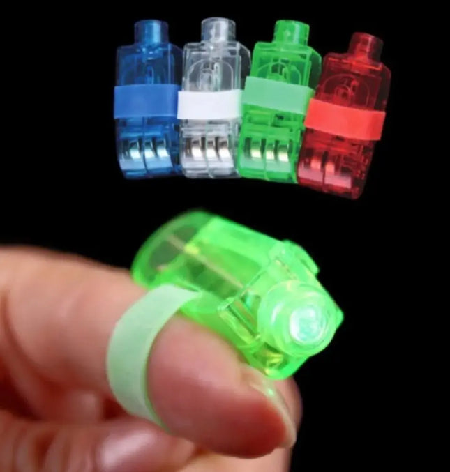 20 X Anillo Dedo Luminoso Led Puntero Sorpresa Cumpleaños Surtidos