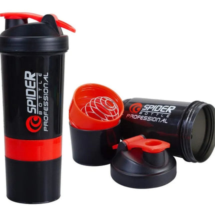 Shaker 3 En 1, Botella Mezclador Batidos Proteina 500ml Gym