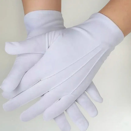 Guantes Blancos Formal Algodón Guardia, Ceremonial, Adulto