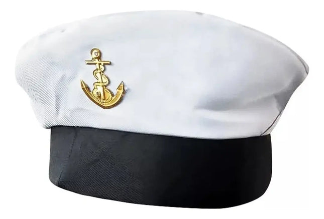 Gorro Sombrero Marinero Disfraz Adulto, Popeye Blanco