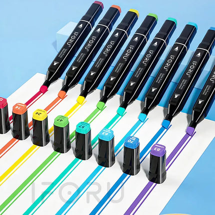 120 Marcadores Plumones Doble Punta Touch Youch + Estuche