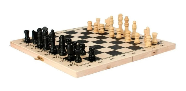 Ajedrez De Madera Xl 34 X 34cms. Plegable. Regalo Ideal