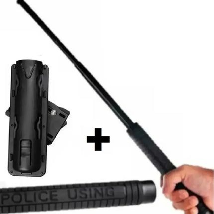 Bastón Retráctil Police 50cms + Porta Bastón Rígido