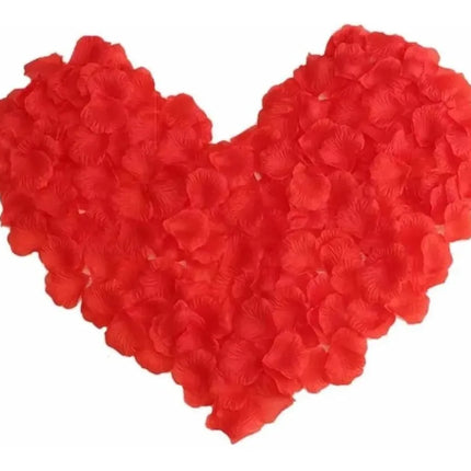 200 Pétalos De Rosas Artificiales Tela Decoración Aniversario Rojo