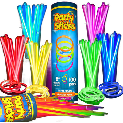 100 Pulseras Flúor Fiestas Neón Tik Tok Brillan En Oscuridad