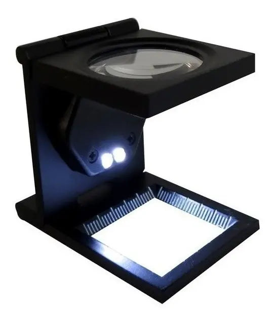Lupa Cuenta Hilo Metálica Con Luz Led Profesional