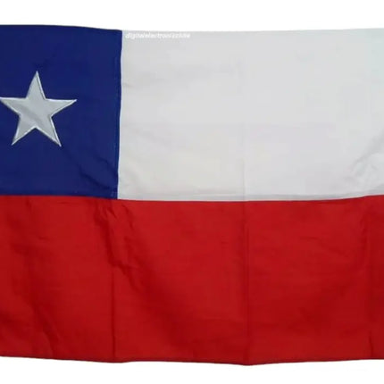 Bandera Chilena 100 X 150 Cms Genero Tela Trevira Reforzada