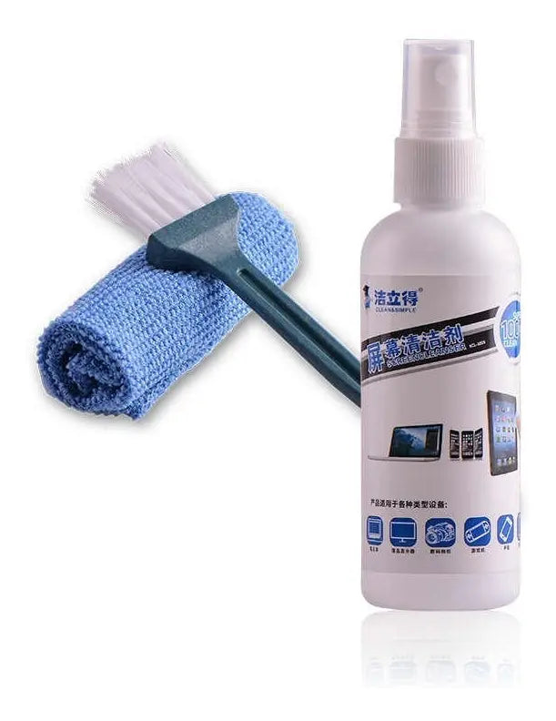 Kit Limpiador De Pantalla Lcd Y Teclado De Pc Spray + Paño