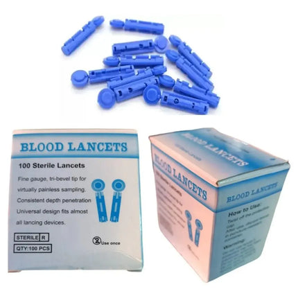 Lancetas Caja X 100 Unidad , Lanceta Estéril Glicemia Diabetes