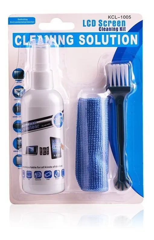 Kit Limpiador De Pantalla Lcd Y Teclado De Pc Spray + Paño