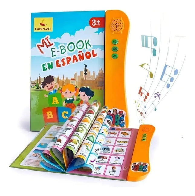 Libro Electrónico Uclever Niño 3 Años Español Juguete Educativo Sonido Naranja Claro Naranja claro