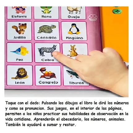 Libro Electrónico Uclever Niño 3 Años Español Juguete Educativo Sonido Naranja Claro Naranja claro