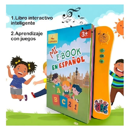 Libro Electrónico Uclever Niño 3 Años Español Juguete Educativo Sonido Naranja Claro Naranja claro