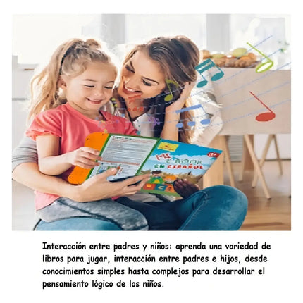Libro Electrónico Uclever Niño 3 Años Español Juguete Educativo Sonido Naranja Claro Naranja claro