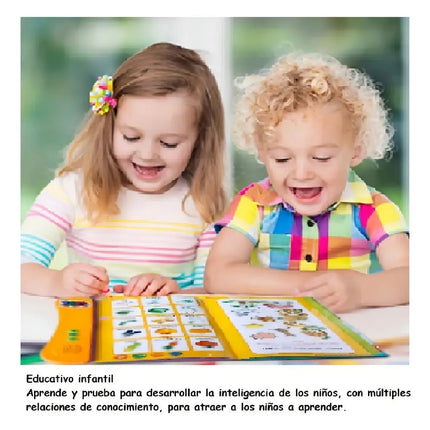 Libro Electrónico Uclever Niño 3 Años Español Juguete Educativo Sonido Naranja Claro Naranja claro