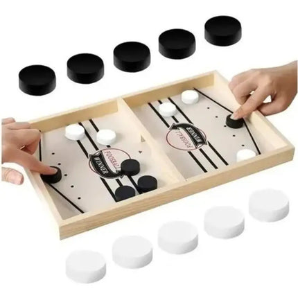 Juego De Mesa Hockey Jokey Lanzador Discos 2 Jugadores #2