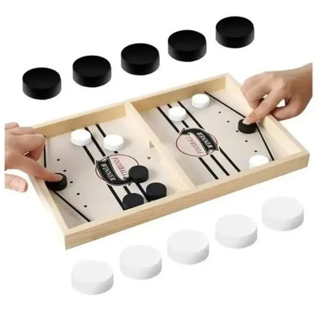 Juego De Mesa Hockey Jokey Lanzador Discos 2 Jugadores #2