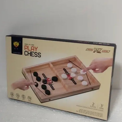 Juego De Mesa Hockey Jokey Lanzador Discos 2 Jugadores #2