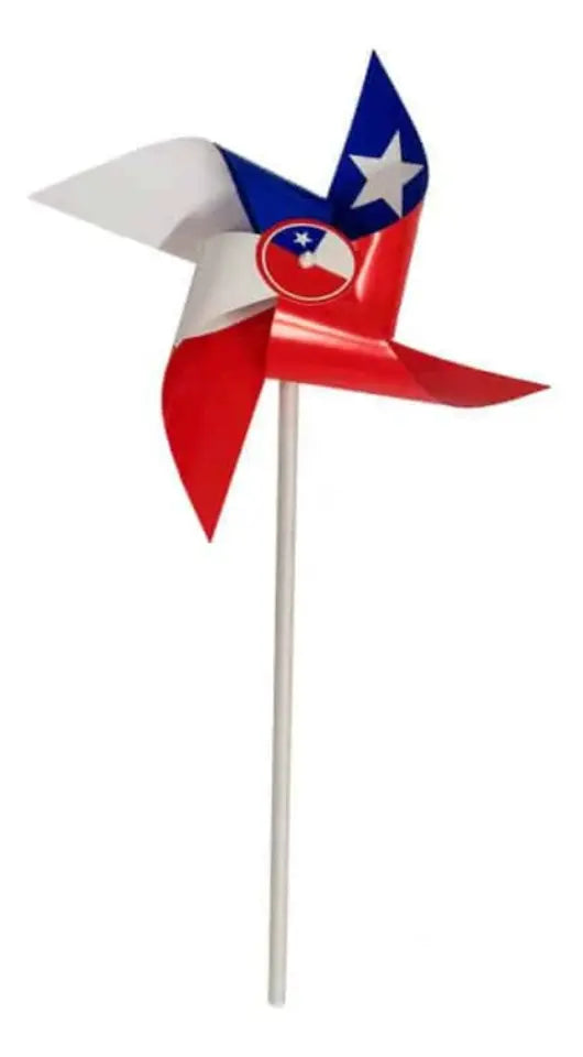 Pack 10 Remolinos Bandera Chilena Fiestas Patrias 15 Cm Remolino