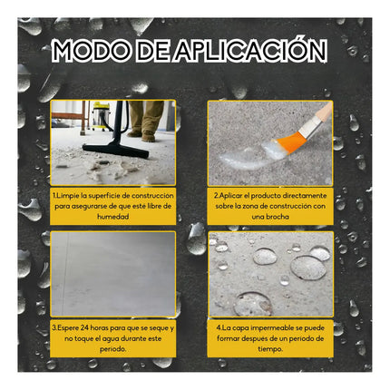 Tapagoteras Sellador Impermeabilizante Líquido 300g + Brocha
