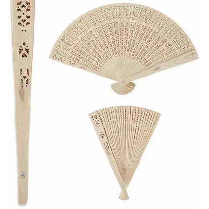 12 Ventiladores De Madera De Bambú Bodas. Abanico Plegable Madera