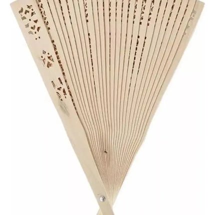 12 Ventiladores De Madera De Bambú Bodas. Abanico Plegable Madera