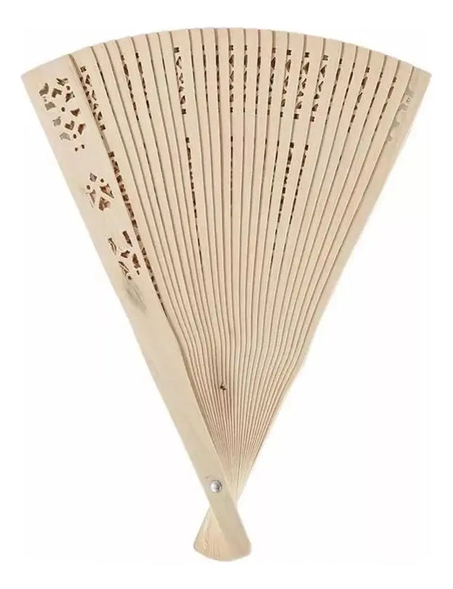 2 Ventiladores De Madera De Bambú Bodas. Abanico Plegable