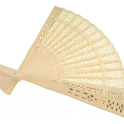 12 Ventiladores De Madera De Bambú Bodas. Abanico Plegable Madera