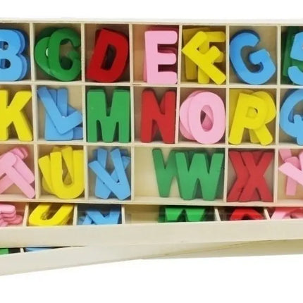 Abecedario De Madera 156 Letras Color Aprendizaje Didáctico