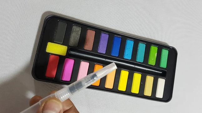 Pack Acuarela 18 Colores 7 Pincel Brush Agua