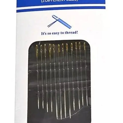 12 X Agujas De Ciego Ojo Dorado, Aguja Para Cortos De Vista