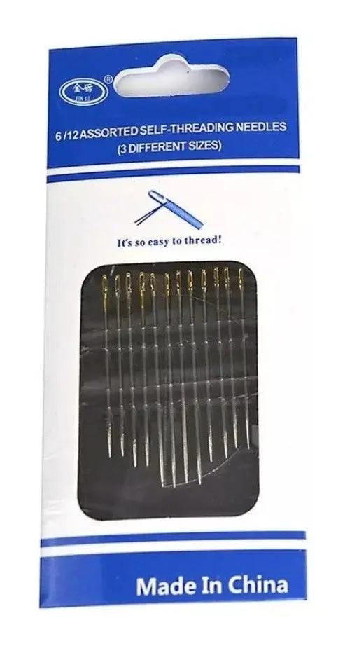 12 X Agujas De Ciego Ojo Dorado, Aguja Para Cortos De Vista