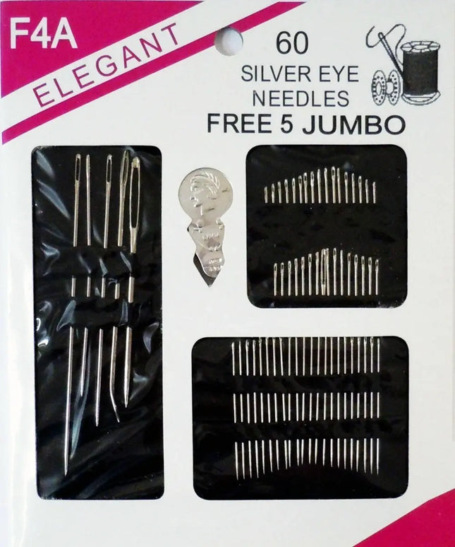 Pack 60 Agujas Para Coser A Mano, Surtidas, Sacos Tela, Lana