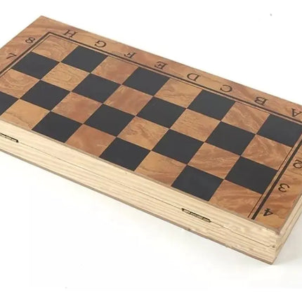 Ajedrez Madera Gigante Xl 48x48cms 3 En 1, Dama, Backgammon