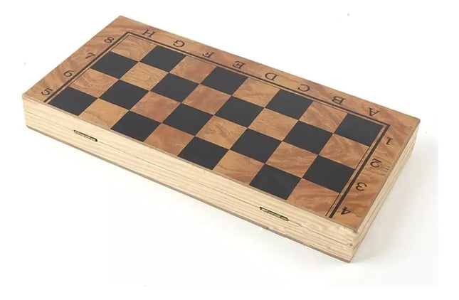Ajedrez Madera Gigante Xl 48x48cms 3 En 1, Dama, Backgammon