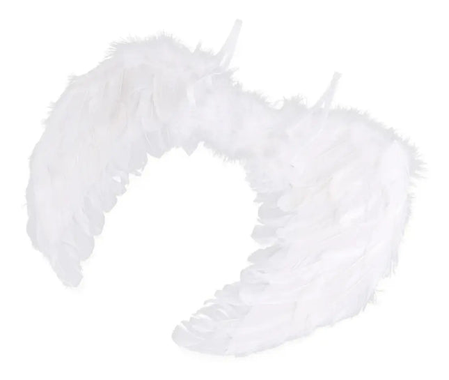 Alas Ángel Plumas Cosplay Disfraz Halloween Blanco 50x36cms Blanco