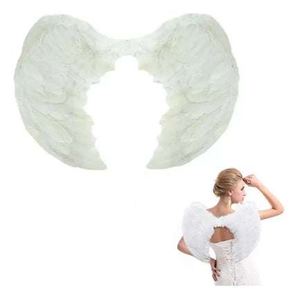 Alas De Ángel Grandes, Plumas Cosplay Disfraz Blanco 80x60cm Blanco
