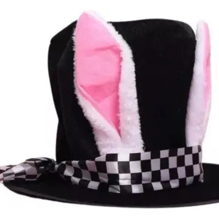 Pack Gorros Disfraz Copa Conejo + Sombrerero. Libro Alicia Blanco