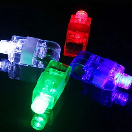 4 X Anillo Dedo Luminoso Led Puntero Sorpresa Cumpleaños Surtidos