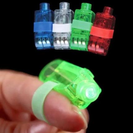 4 X Anillo Dedo Luminoso Led Puntero Sorpresa Cumpleaños Surtidos