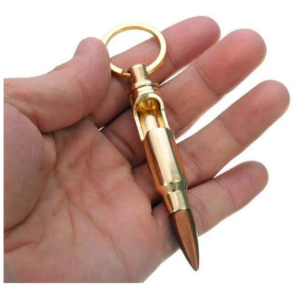 Llavero Destapador De Botellas Diseño Bala De Fusil Metálico