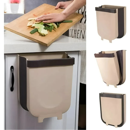 Basurero Plegable Cocina, dormitorio Auto Beige Beige