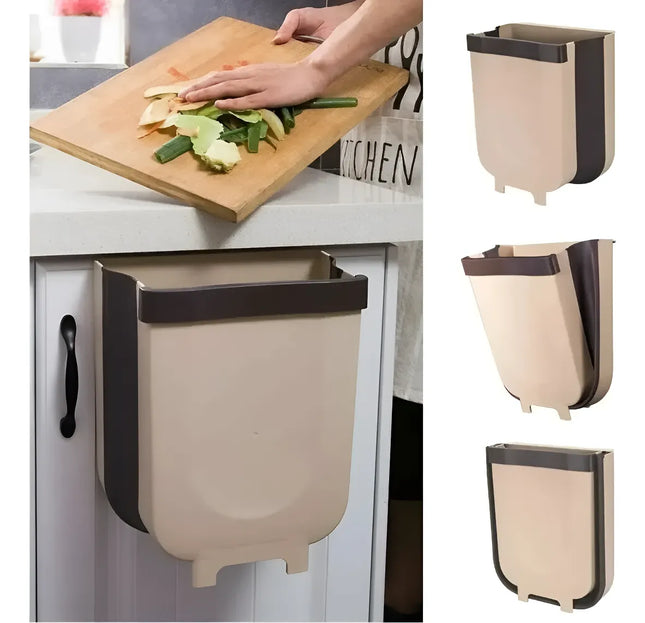 Basurero Plegable Cocina, dormitorio Auto Beige Beige